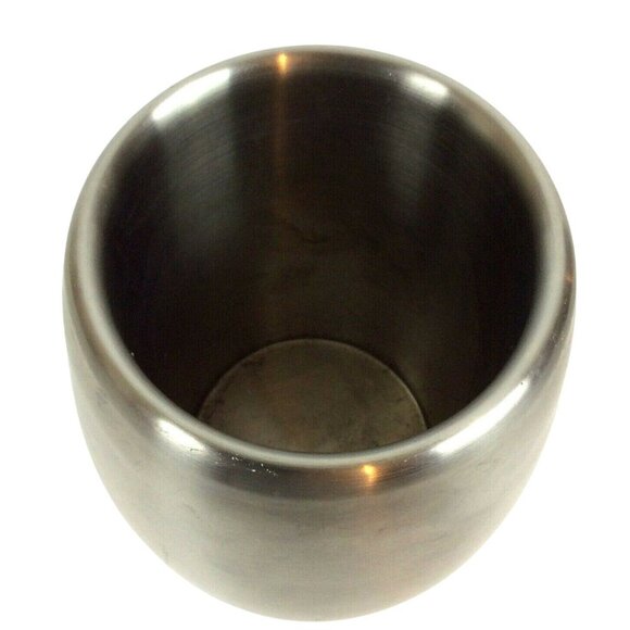 Crate & Barrel Double Wall Wine Chiller Cooler Brushed Stainless Steel - Picture 2 of 5